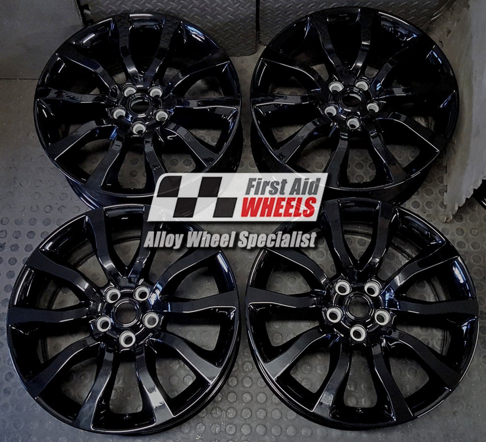 R513GB EXCHANGE SERVICE - RANGE ROVER SPORT 4x20" GENUINE STYLE 5020 GLOSS BLACK ALLOY WHEELS