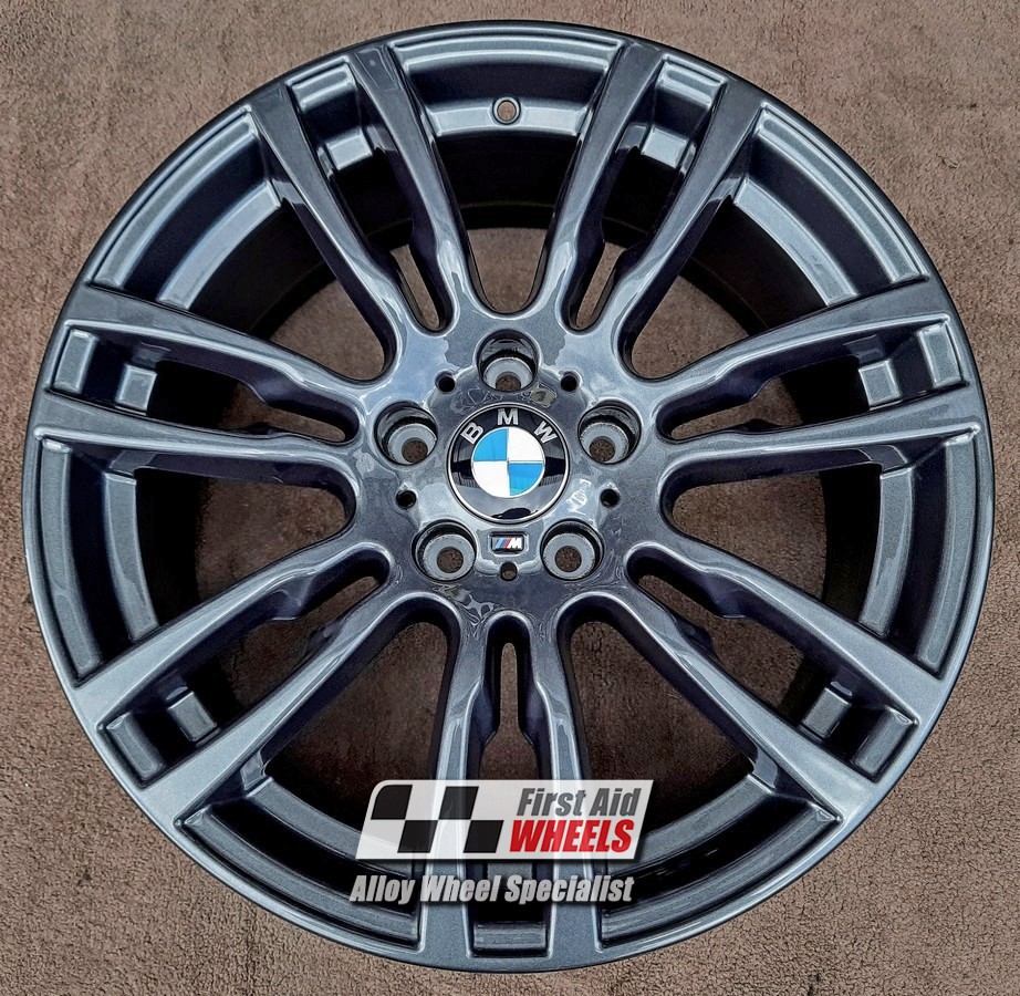 R354CG EXCHANGE SERVICE - BMW 3/4 SERIES 4x19" GENUINE STYLE 403M COARSE GRAPHITE ALLOY WHEELS