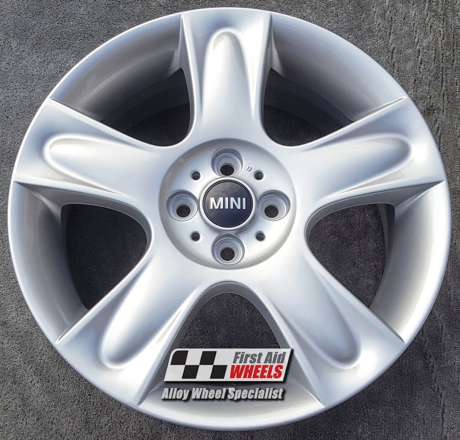 R211S EXCHANGE SERVICE - MINI COOPER S 4x17" GENUINE R91 BULLET SILVER ALLOY WHEELS