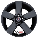 R388SB EXCHANGE SERVICE - SAAB 93 9-3 4x17" GENUINE ALU59 5 SPOKE SATIN BLACK ALLOY WHEELS