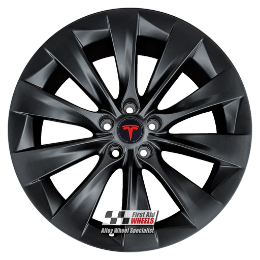 R510SB EXCHANGE SERVICE - TESLA MODEL X 4x20" GENUINE SLIPSTREAM SATIN BLACK ALLOY WHEELS