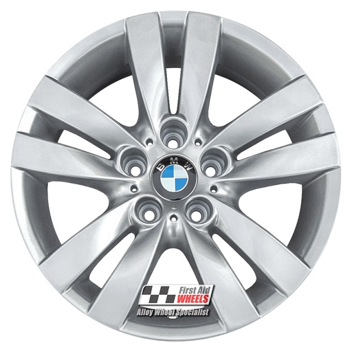 R230S EXCHANGE SERVICE - BMW 3 SERIES E90 4x17" GENUINE STYLE 161 SILVER ALLOY WHEELS